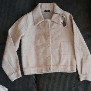 Tahari Silver Fox and Black Jacket Size S